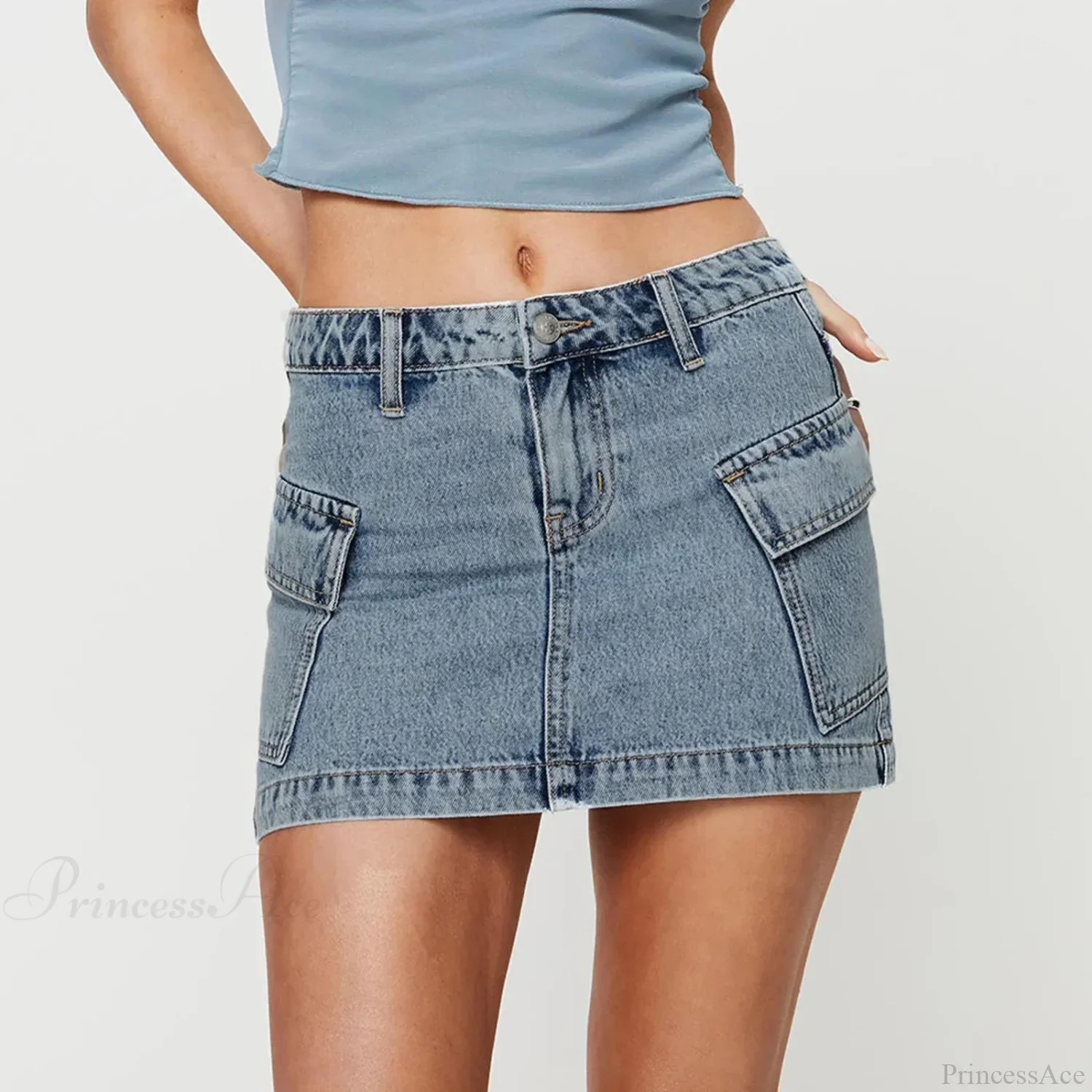 Cargo Pocket Low Waist Skirt - Image 6