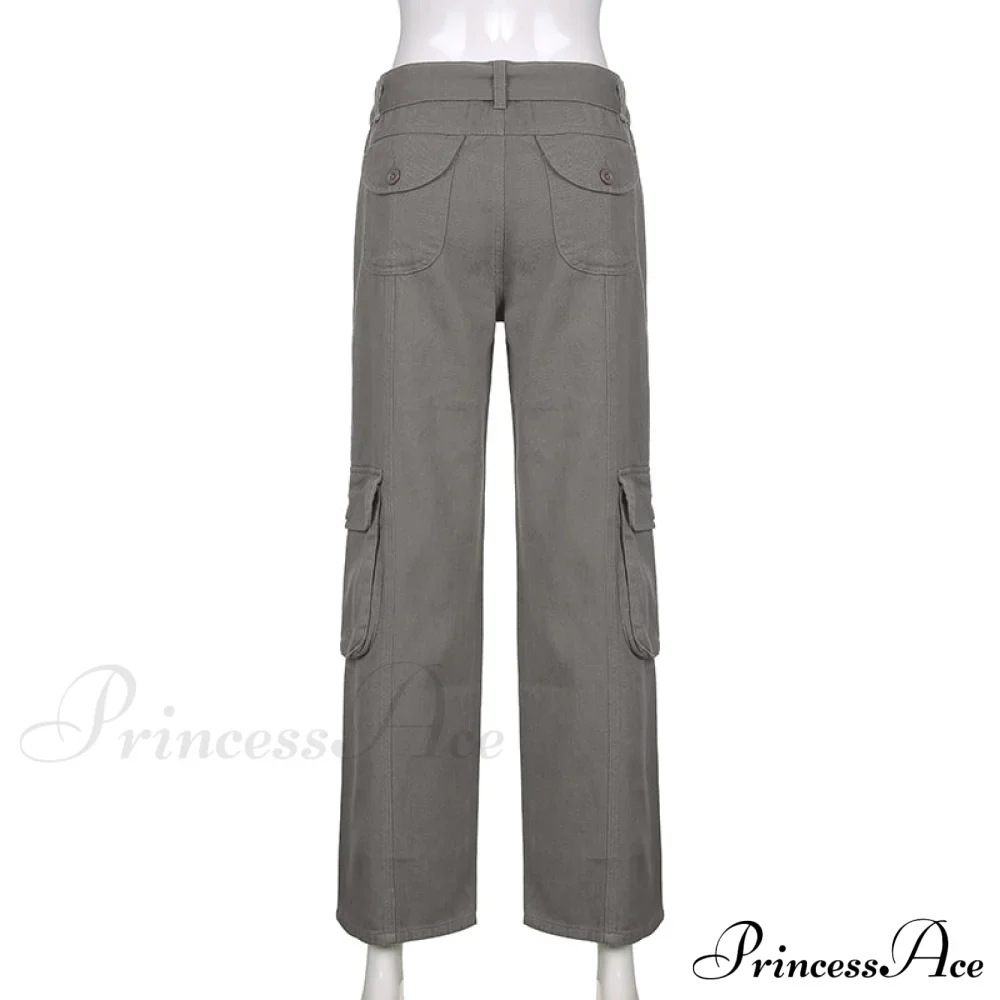 Cargo Streetwear Mom Pants Baggy Low Leg Waist 90s Denim Vintage Wide Jeans Trousers Trendy Korean Grunge Hippie Outfits - Image 10