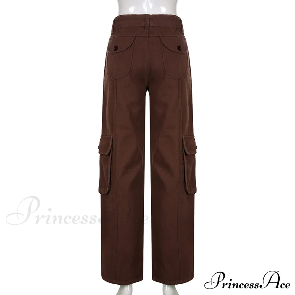 Cargo Streetwear Mom Pants Baggy Low Leg Waist 90s Denim Vintage Wide Jeans Trousers Trendy Korean Grunge Hippie Outfits - Image 8