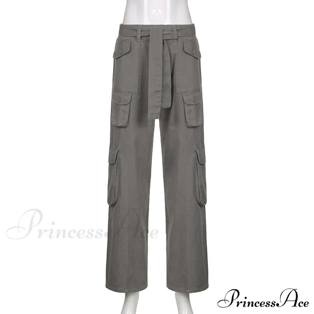 Cargo Streetwear Mom Pants Baggy Low Leg Waist 90s Denim Vintage Wide Jeans Trousers Trendy Korean Grunge Hippie Outfits - Image 9