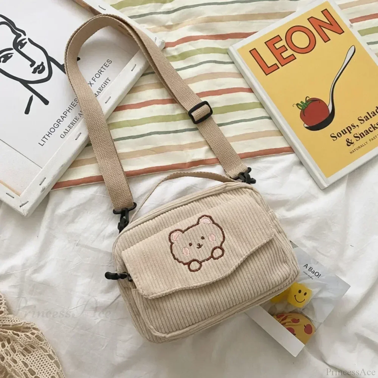 Cartoon Bear Casual Crossbody Shoulder Bag - Image 5
