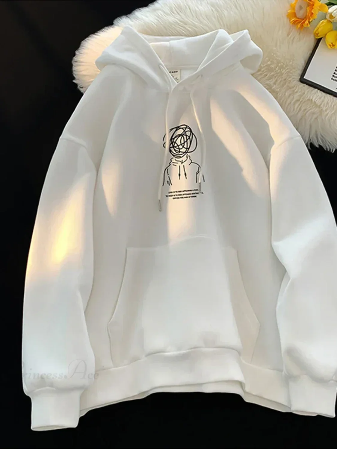 Cartoon Brainstorm Print Hip Hop Hoodie - Image 10