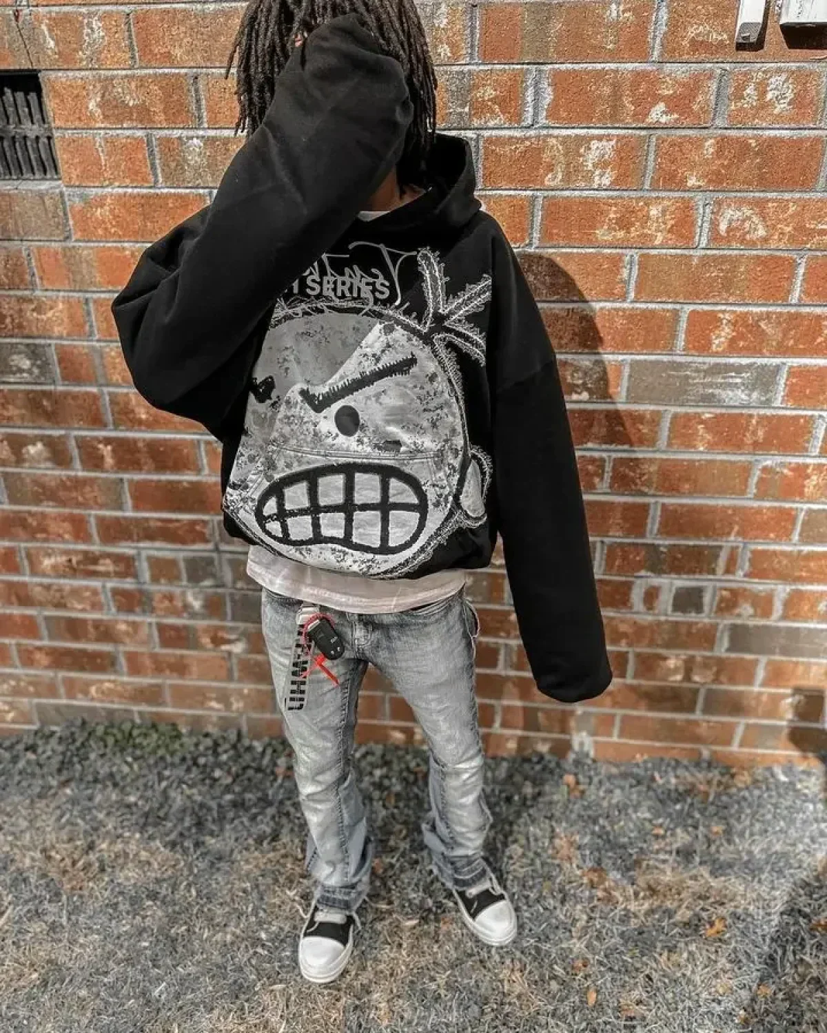 Cartoon Pattern Printed Hoodie - Image 3