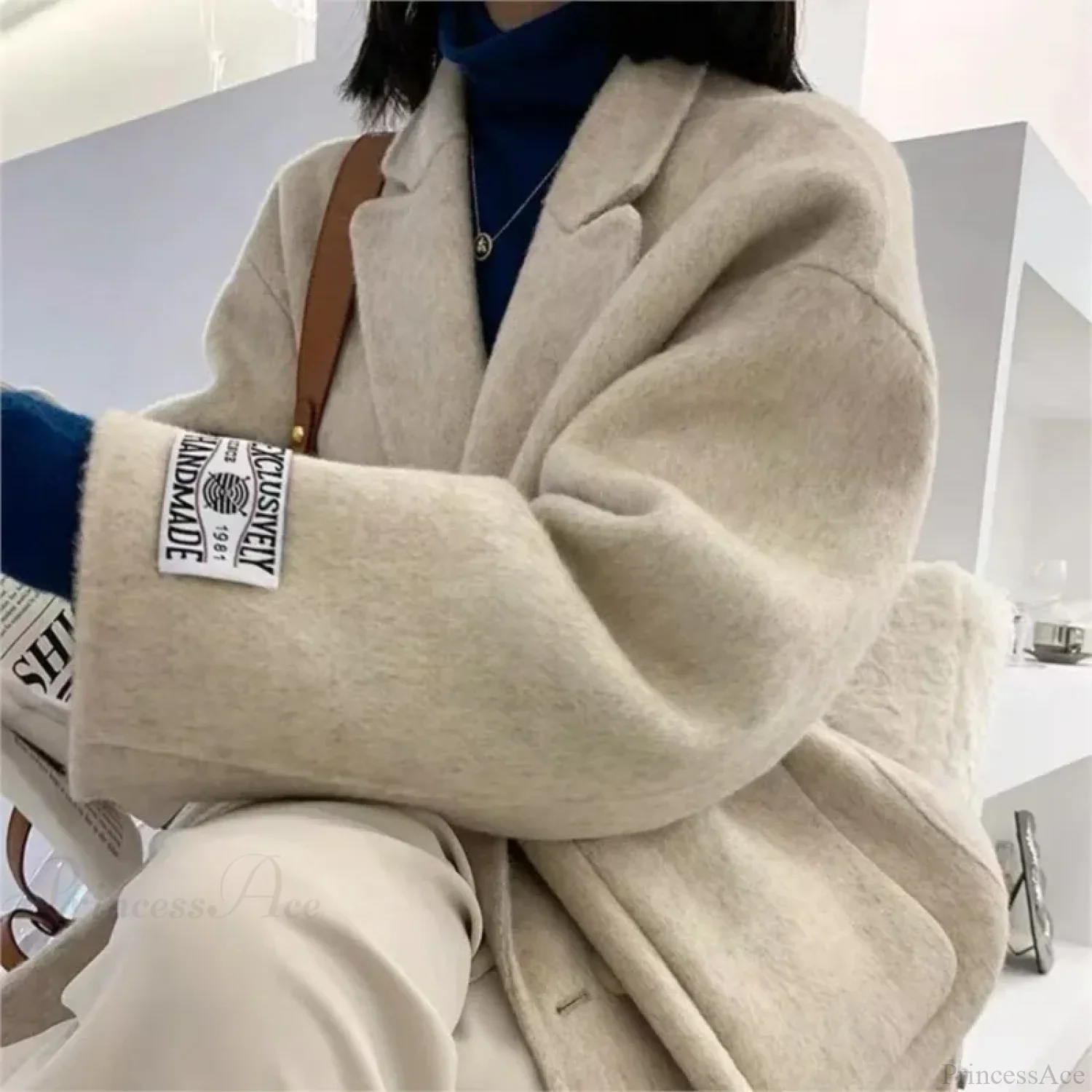 Cashmere Turn-Down Woolen Overcoat