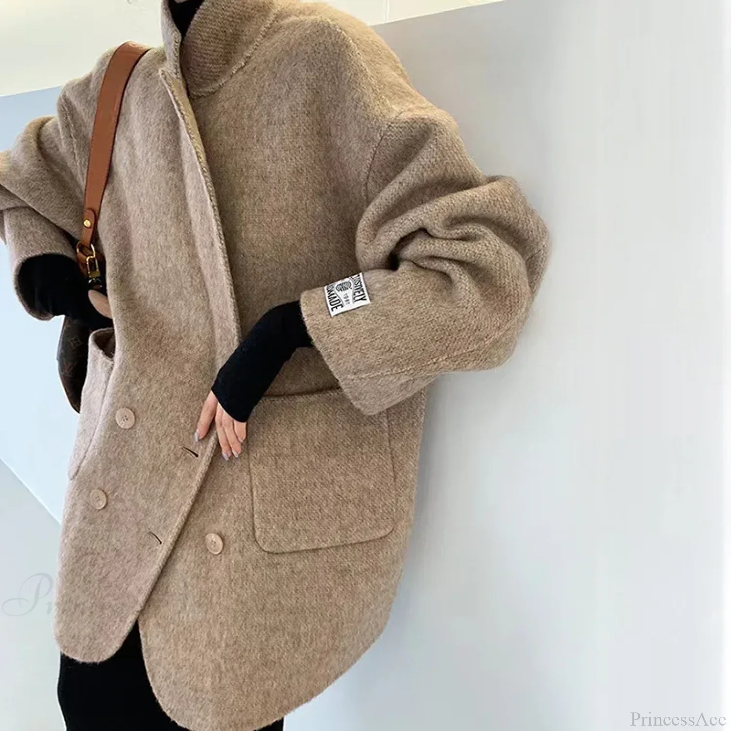 Cashmere Turn-Down Woolen Overcoat - Image 6