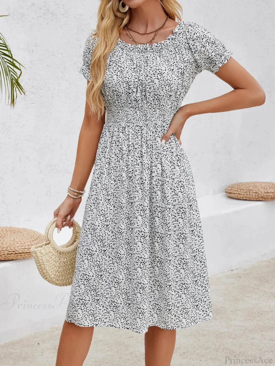 Casual Bohemian Beach Floral Dress - Image 4