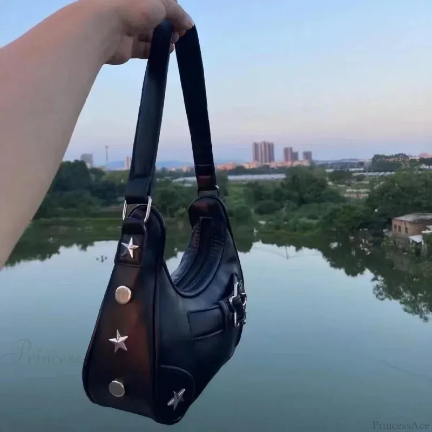 Casual Cute White Star Shoulder Bag - Image 6