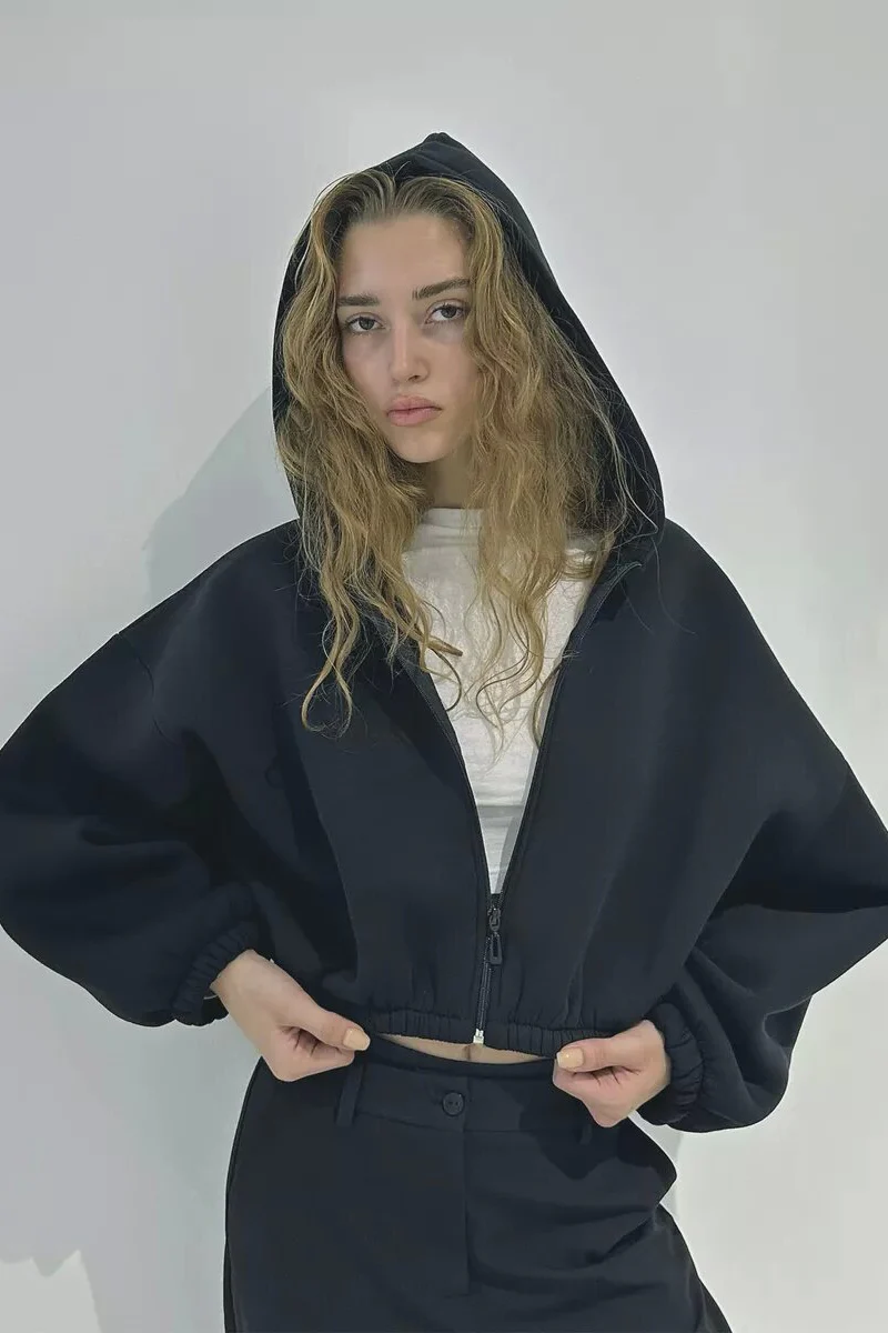 Casual Hooded Short Coat