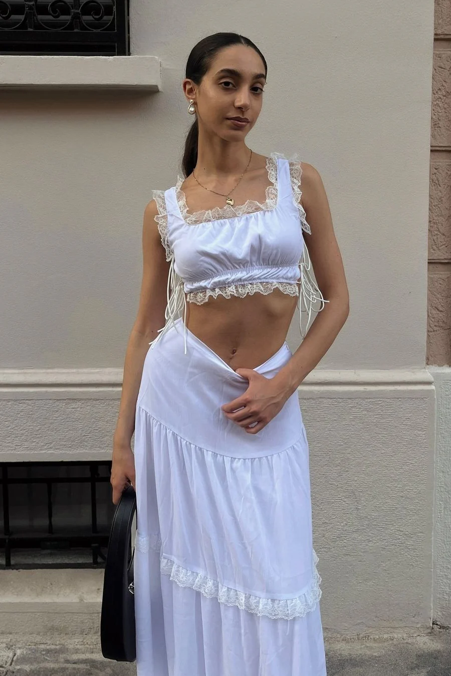 Casual Lace Panel Vacation Skirt - Image 2