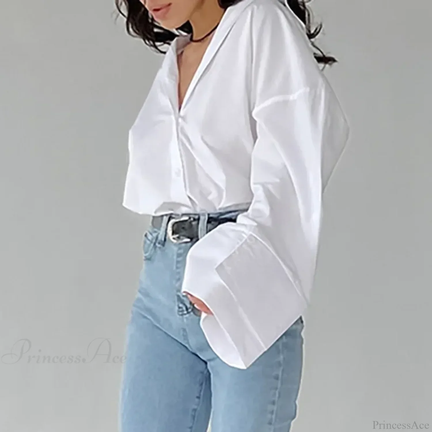 Casual Loose White Shirt Autumn Blouse