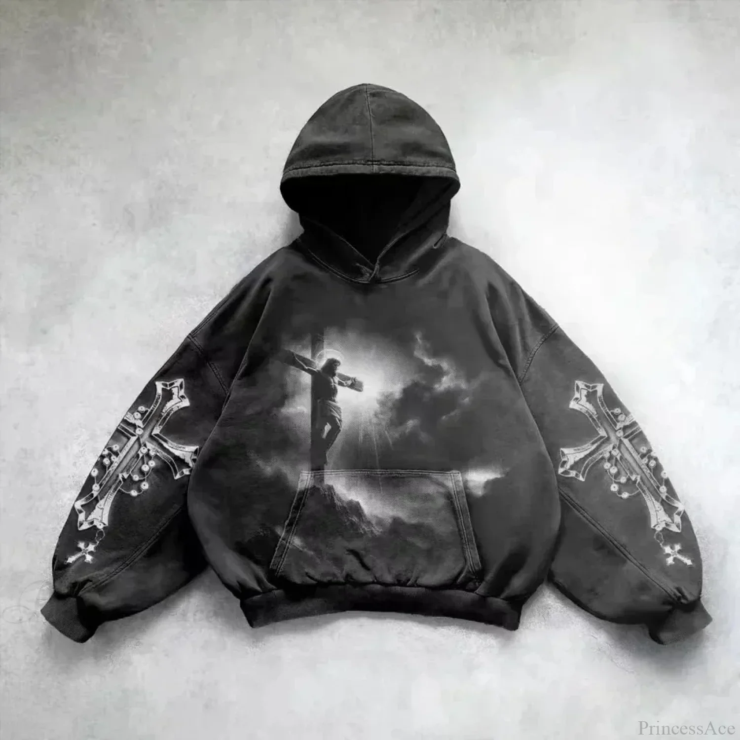Casual Retro Gothic Printing Hoodie - Image 17