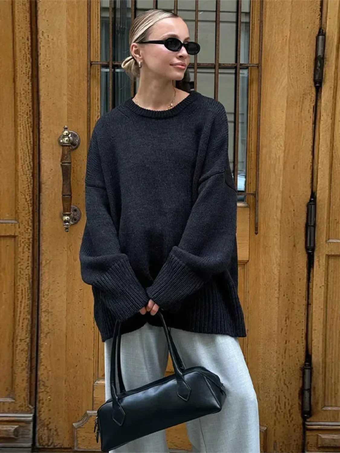 Casual Retro Long Sleeve Sweater - Image 2