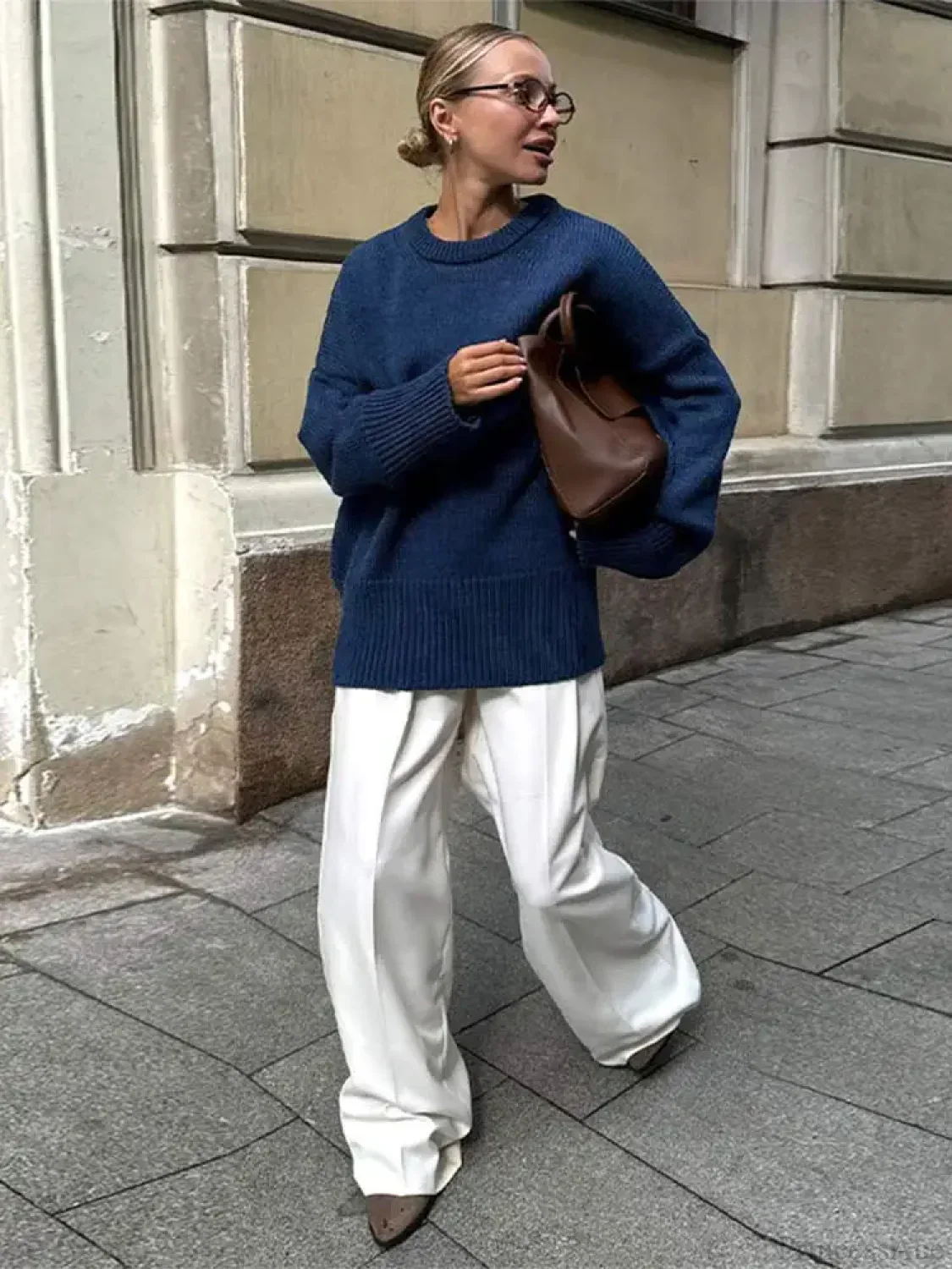 Casual Retro Long Sleeve Sweater - Image 9