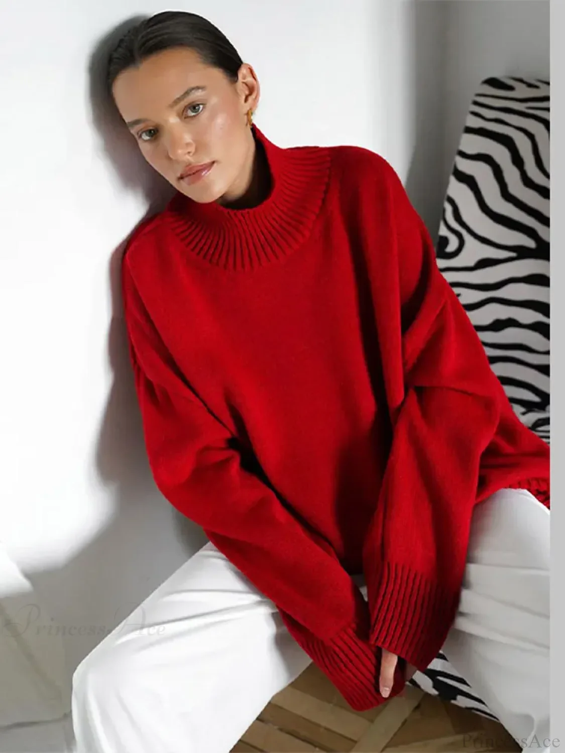 Casual Solid Color Long Sleeve Sweater - Image 7