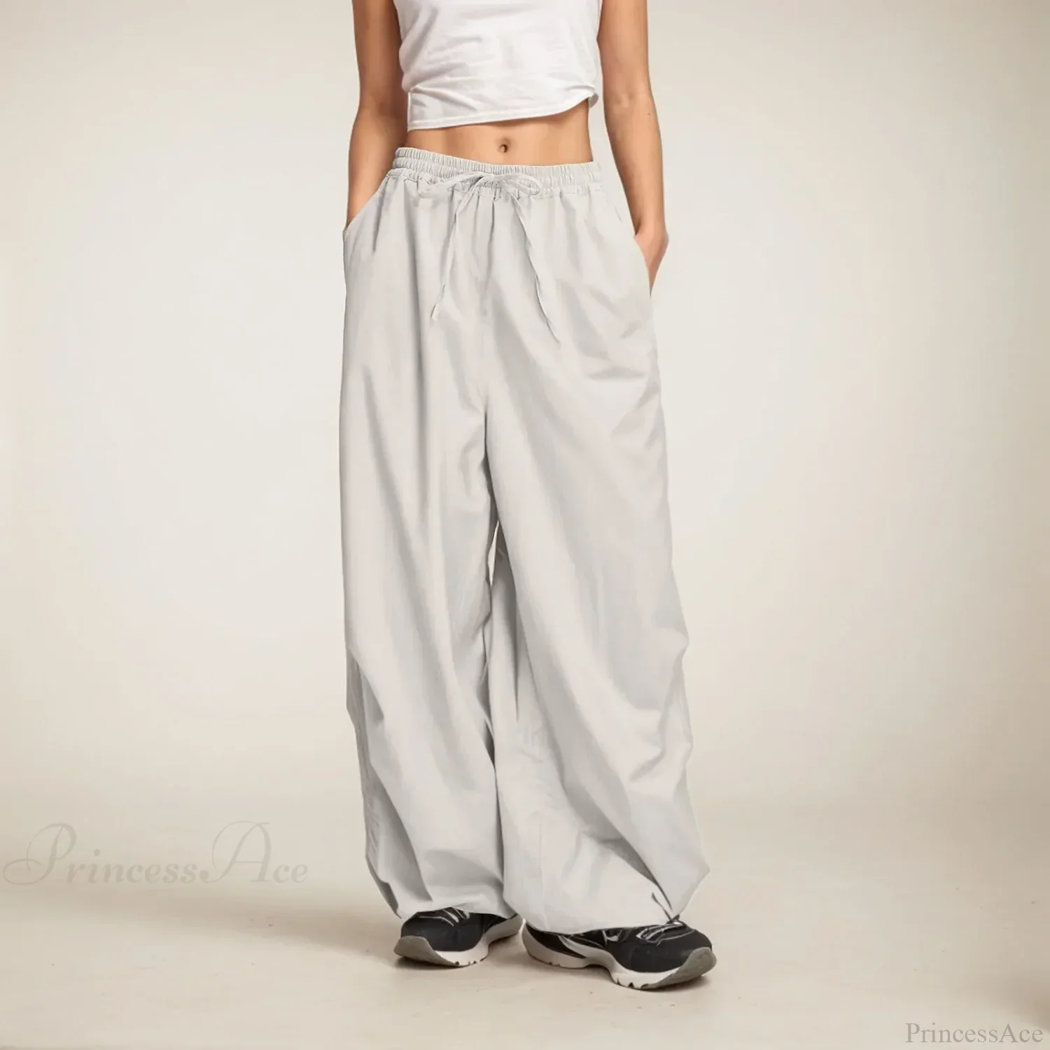 Casual Wide Leg Sweatpants with Pockets - Image 3