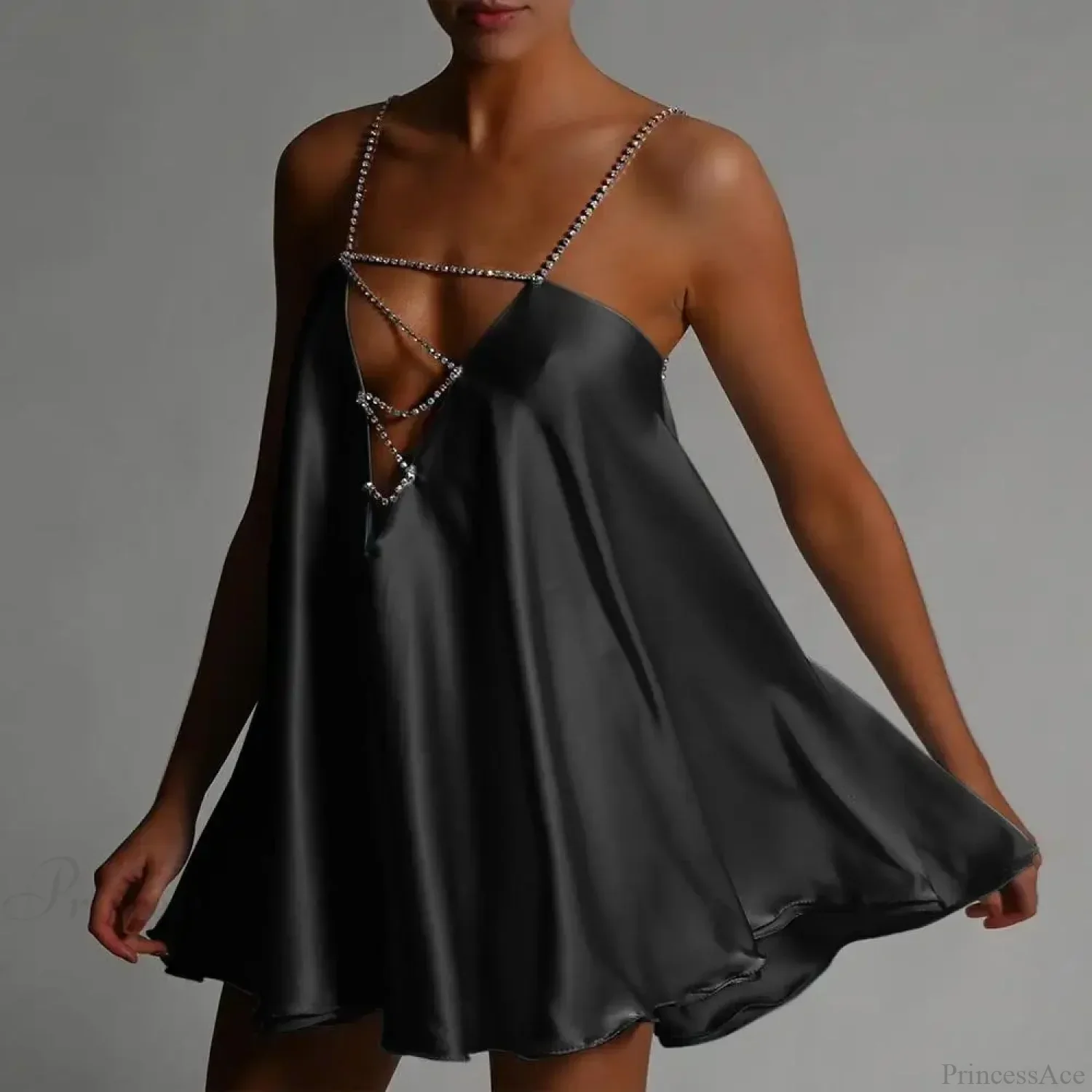 Chain Suspender Hollow Mini Dress - Image 7