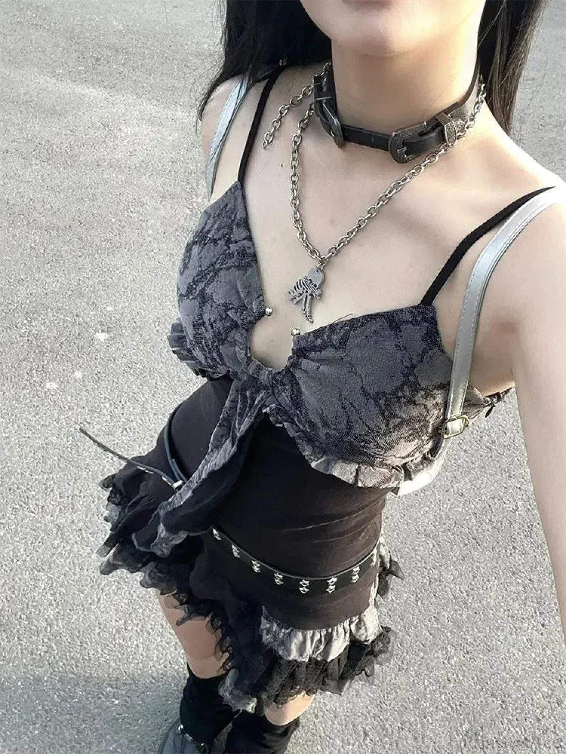 Charming Lace Camisole Mini Dress - Image 4