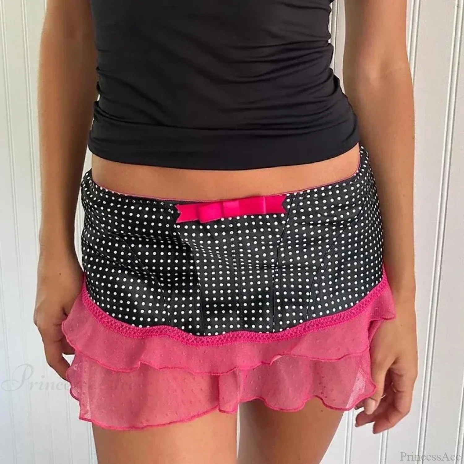 Cheetah Bow Ruffled Hem Skirt - Image 8