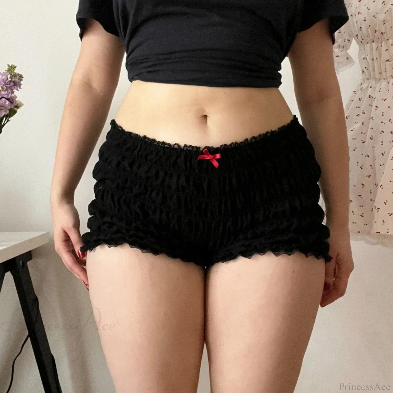 Cherry Print Ruffle Bloomer Short - Image 5