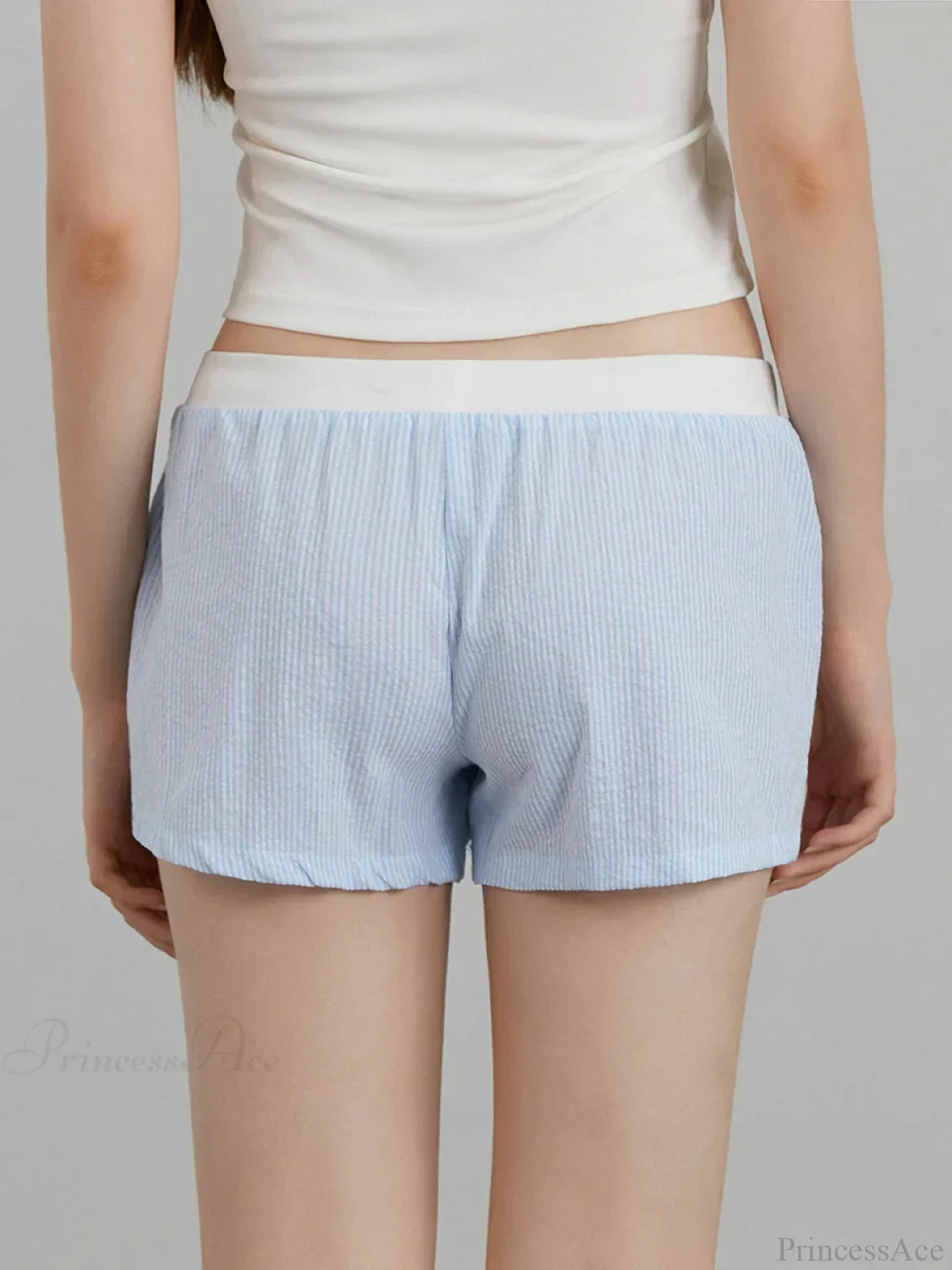 Cherry Striped Elastic Waist Short - Image 4