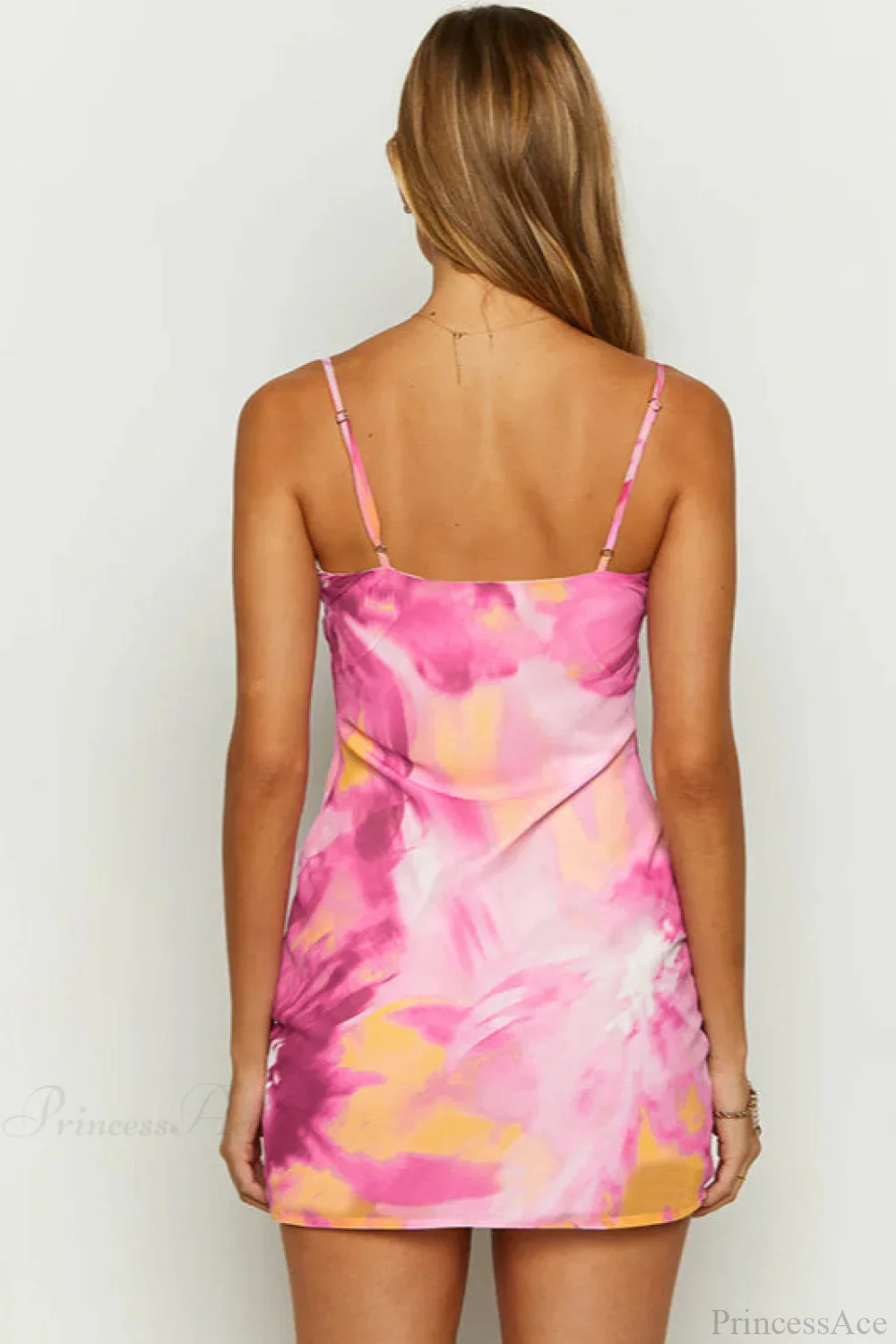 Chic Tie Detail Spaghetti Strap Fitted Mini Dress - Image 4