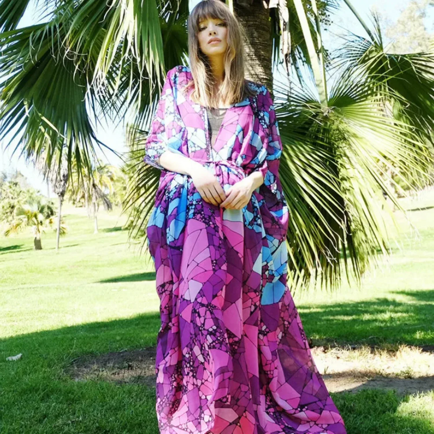 Chiffon Leopard Print Kimono Boho Bikini Cover Up - Image 10