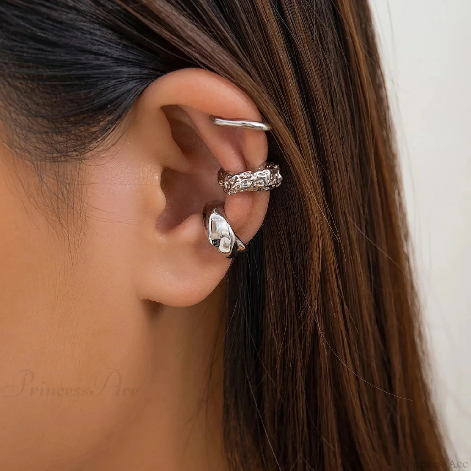 Chunky Metallic No Piercing Clamp Ear Cuff Earring - Image 7