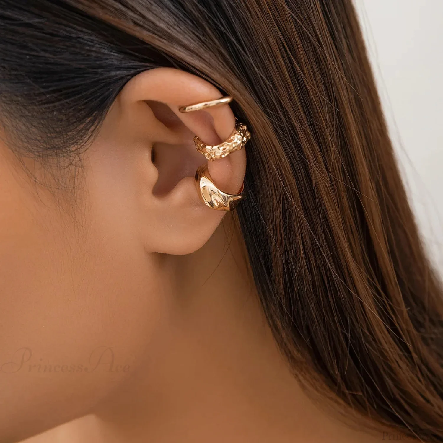 Chunky Metallic No Piercing Clamp Ear Cuff Earring - Image 8