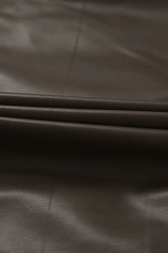 Classic Brown PU Crop Coat - Image 11