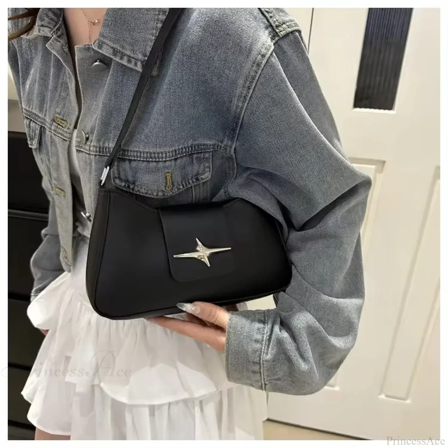 Classic Y2K Vintage PU Leather Shoulder Bag - Image 2