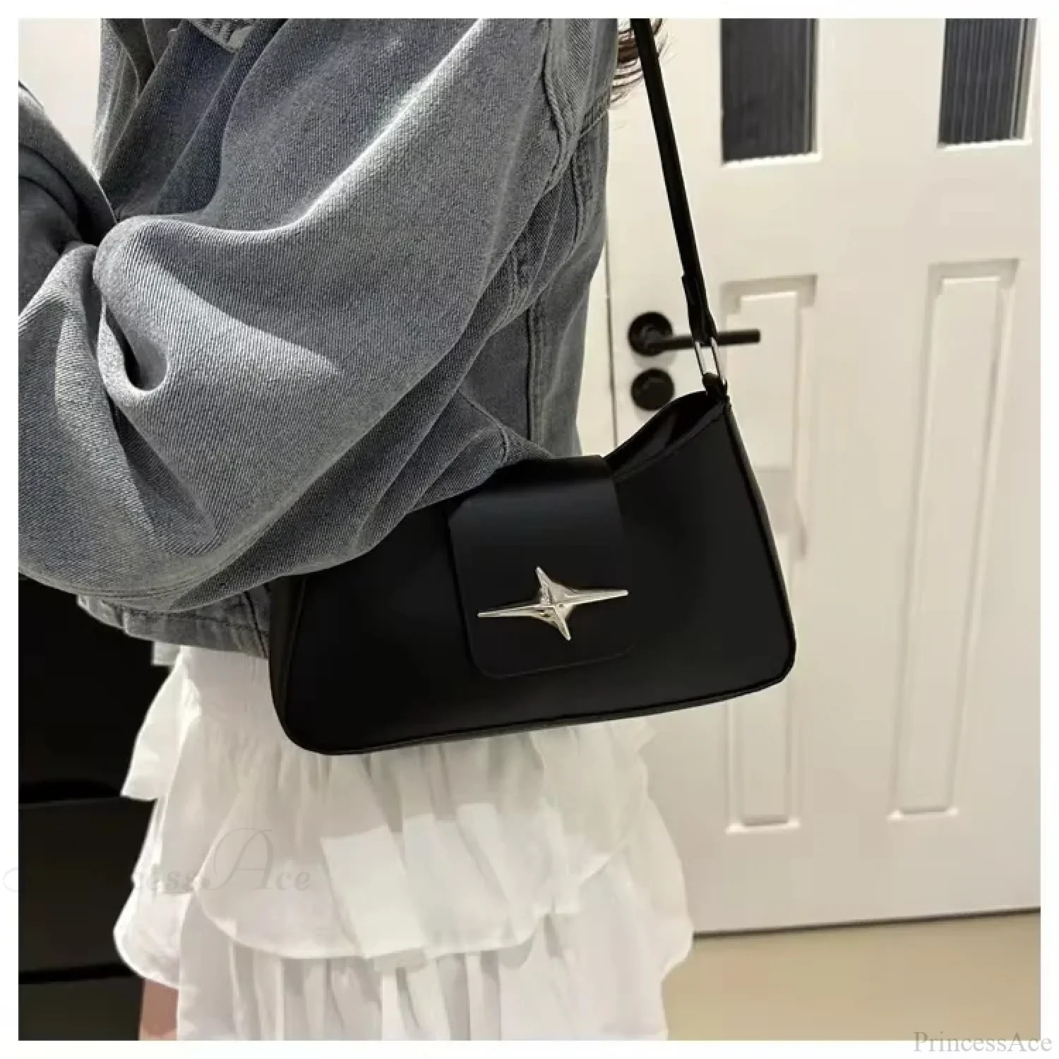 Classic Y2K Vintage PU Leather Shoulder Bag - Image 4