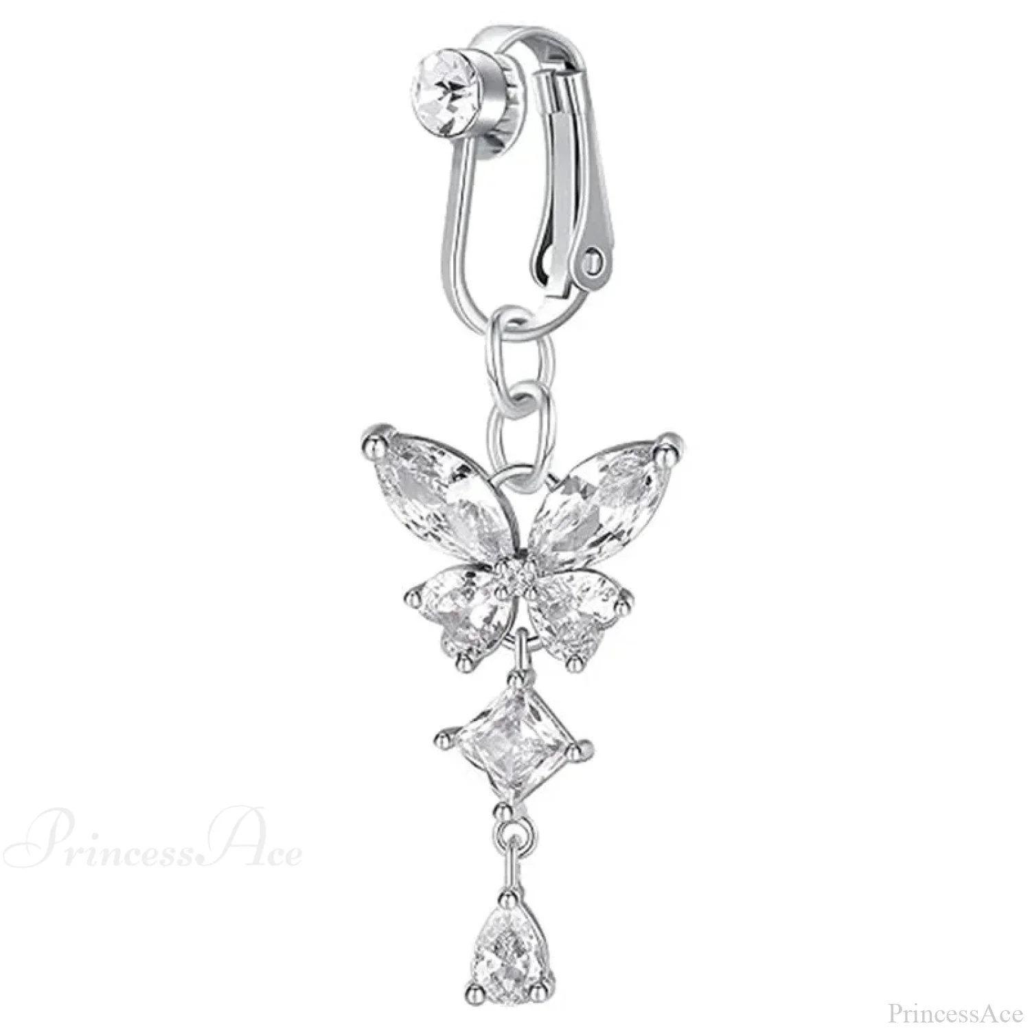 Clip-On Butterfly False Gothic Abdomen Ring - Image 4