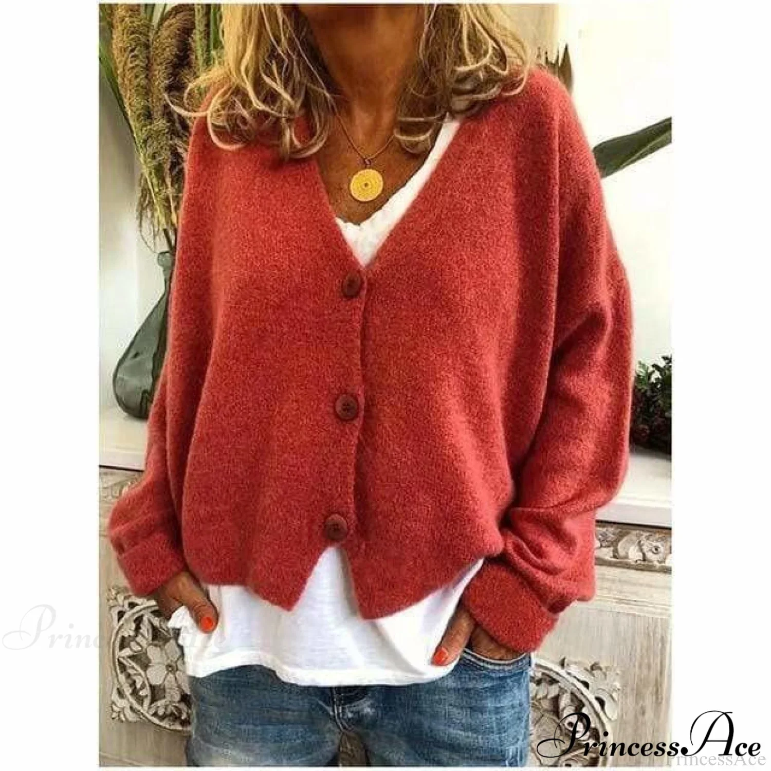 Coat - Casual V-Neck Fashion