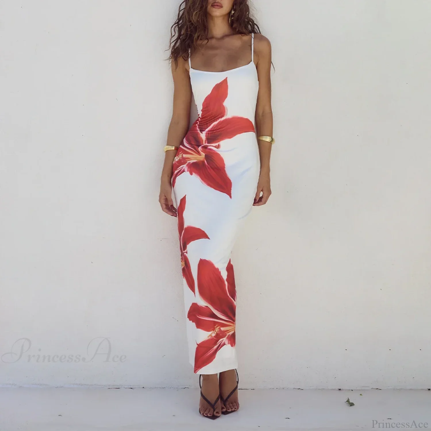 Cocktail Bodycon Floral Print Split Summer Streetwear Floral Dress