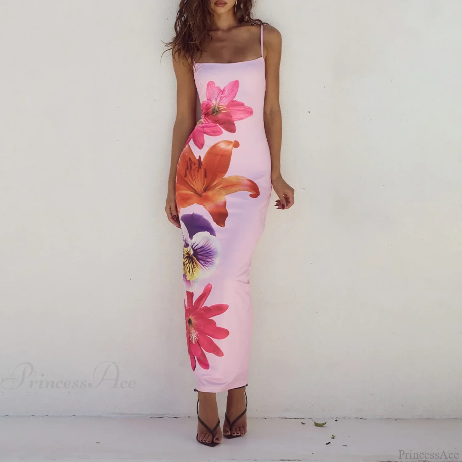 Cocktail Bodycon Floral Print Split Summer Streetwear Floral Dress - Image 4