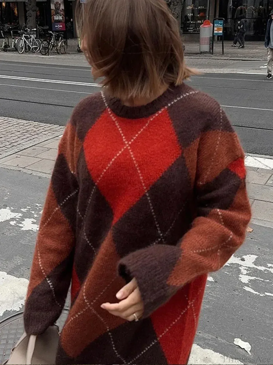 Color Block Round Neck Sweater - Image 2