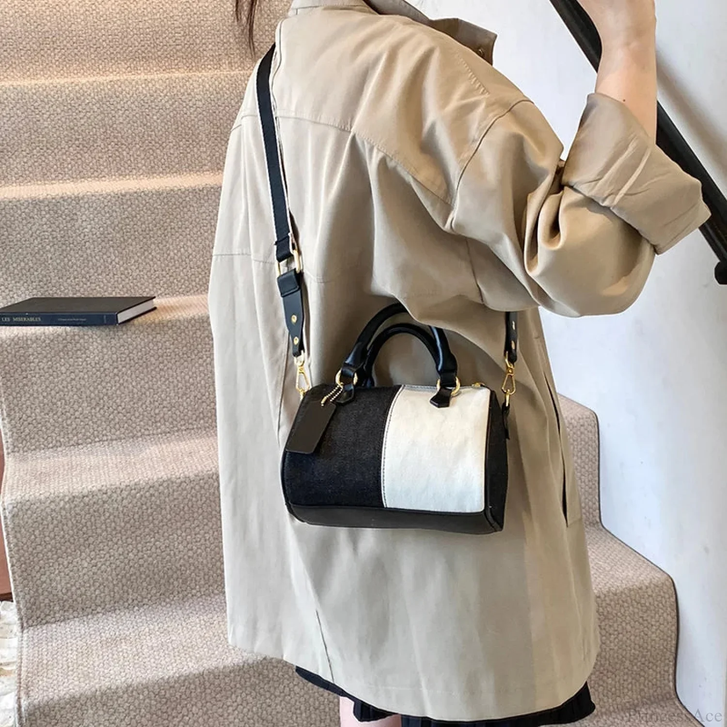 Colorblock Denim Mini Crossbody Handbag - Image 3