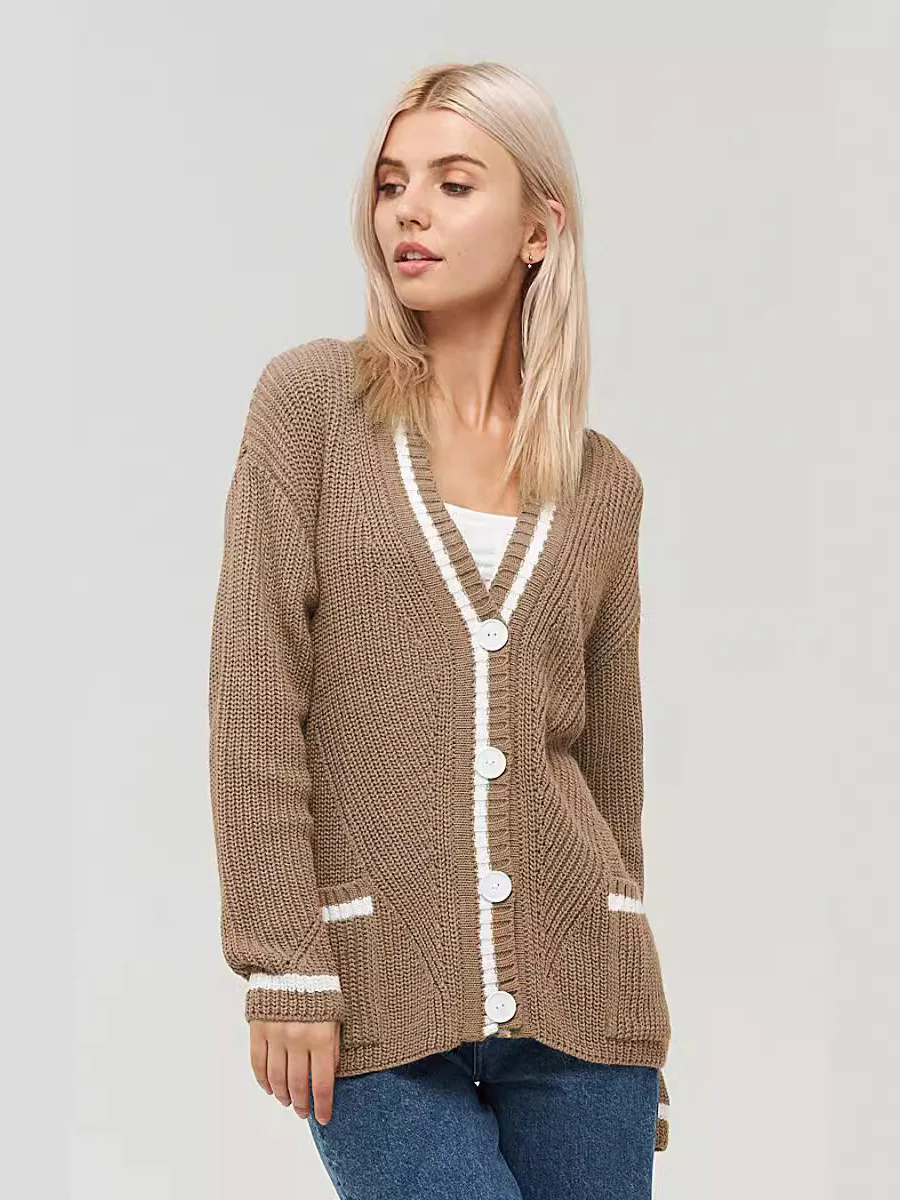 Colorblock Knit Cardigan