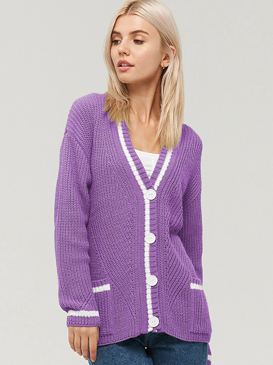 Colorblock Knit Cardigan - Image 10