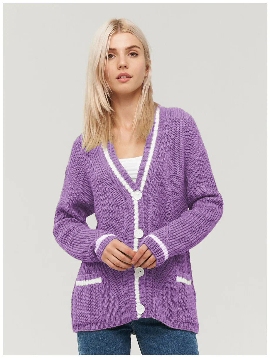Colorblock Knit Cardigan - Image 14