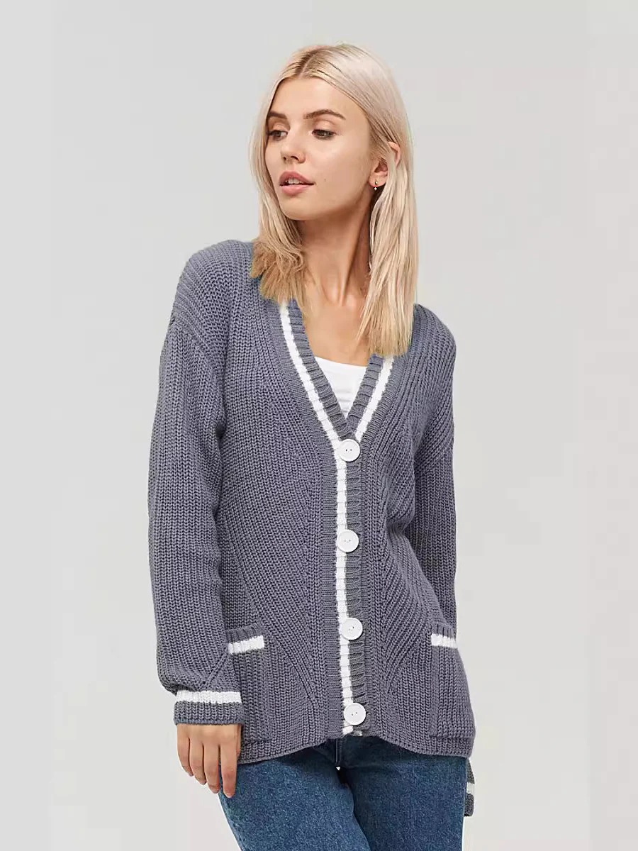 Colorblock Knit Cardigan - Image 3