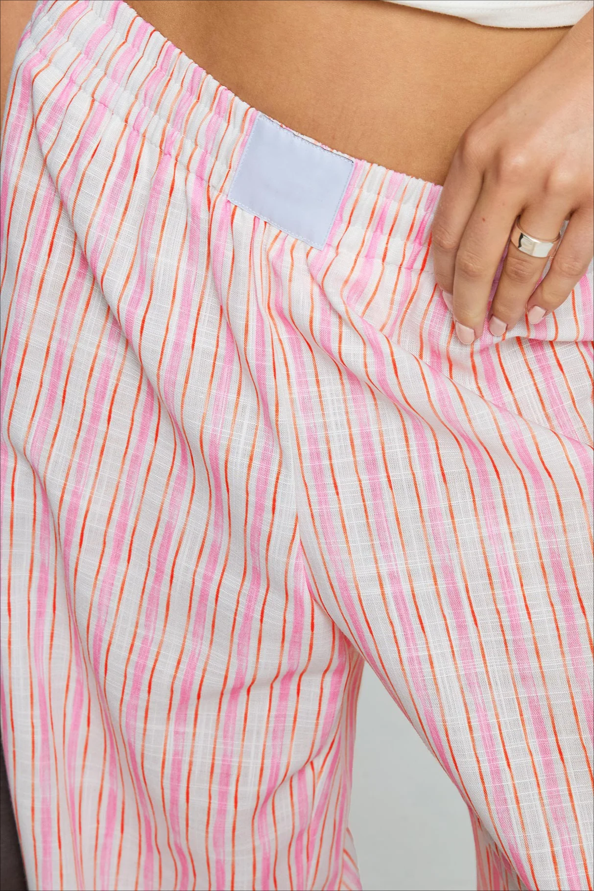 Colorblock Striped Wide-Leg Relaxed Pants - Image 5