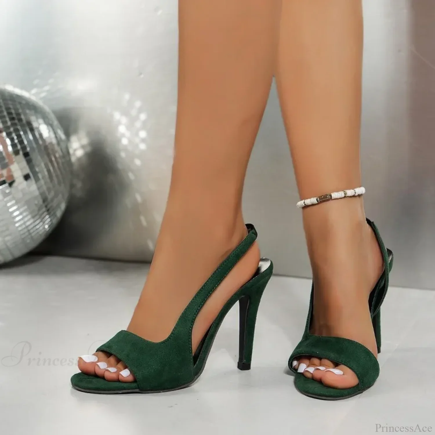 Comfortable Fish Mouth Slip-on Open Toe Sandals Large Size Women High Heel - Image 4