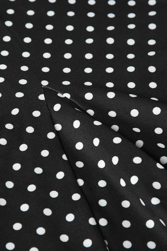 Contrast Polka Dot Fishtail Skirt - Image 4