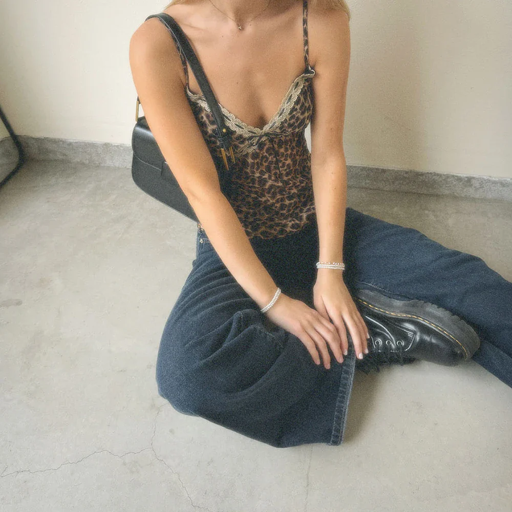 Coquette Leopand Lace Crop Top - Image 6