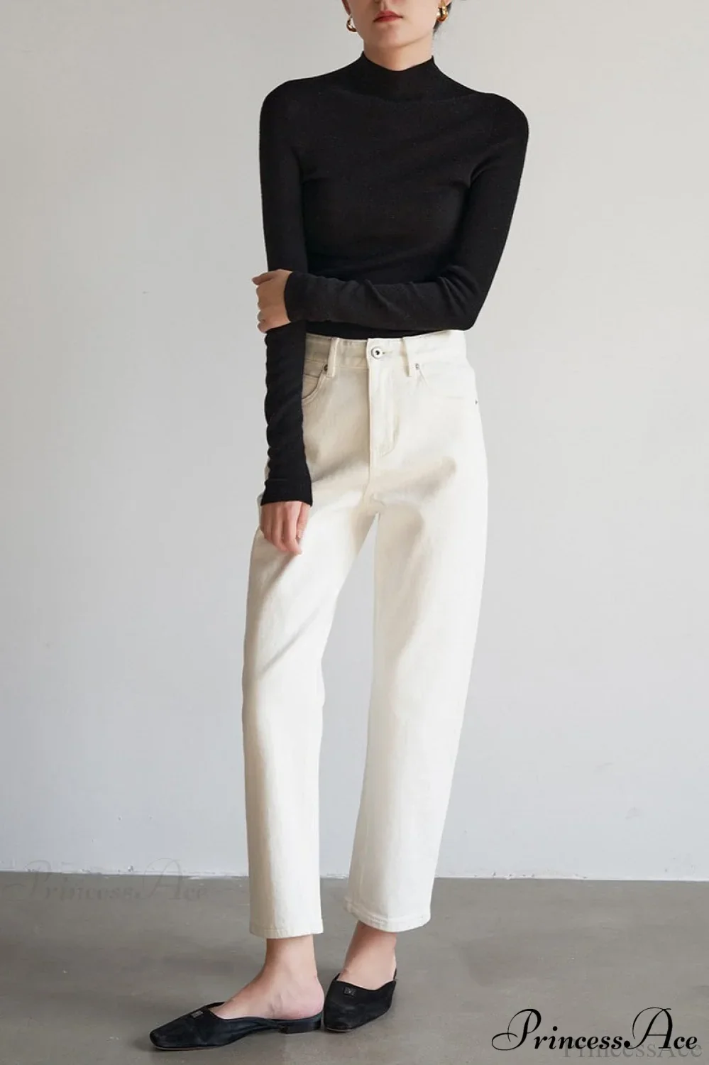 CorpCore Seamless Mock Neck Wool Knit Top - Image 9