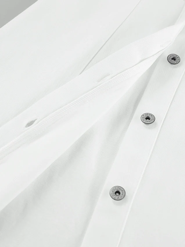 Cotton Belted White Utility Blouse - Image 12