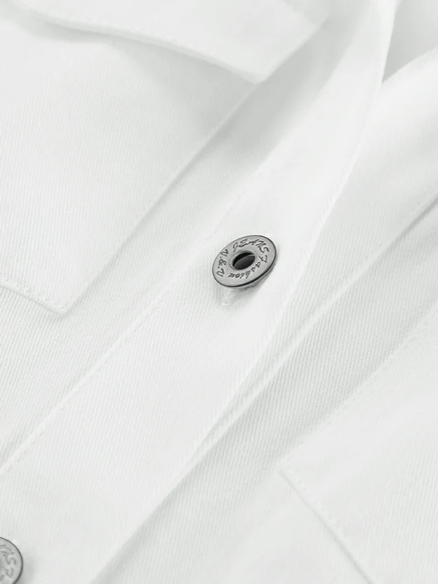 Cotton Belted White Utility Blouse - Image 9