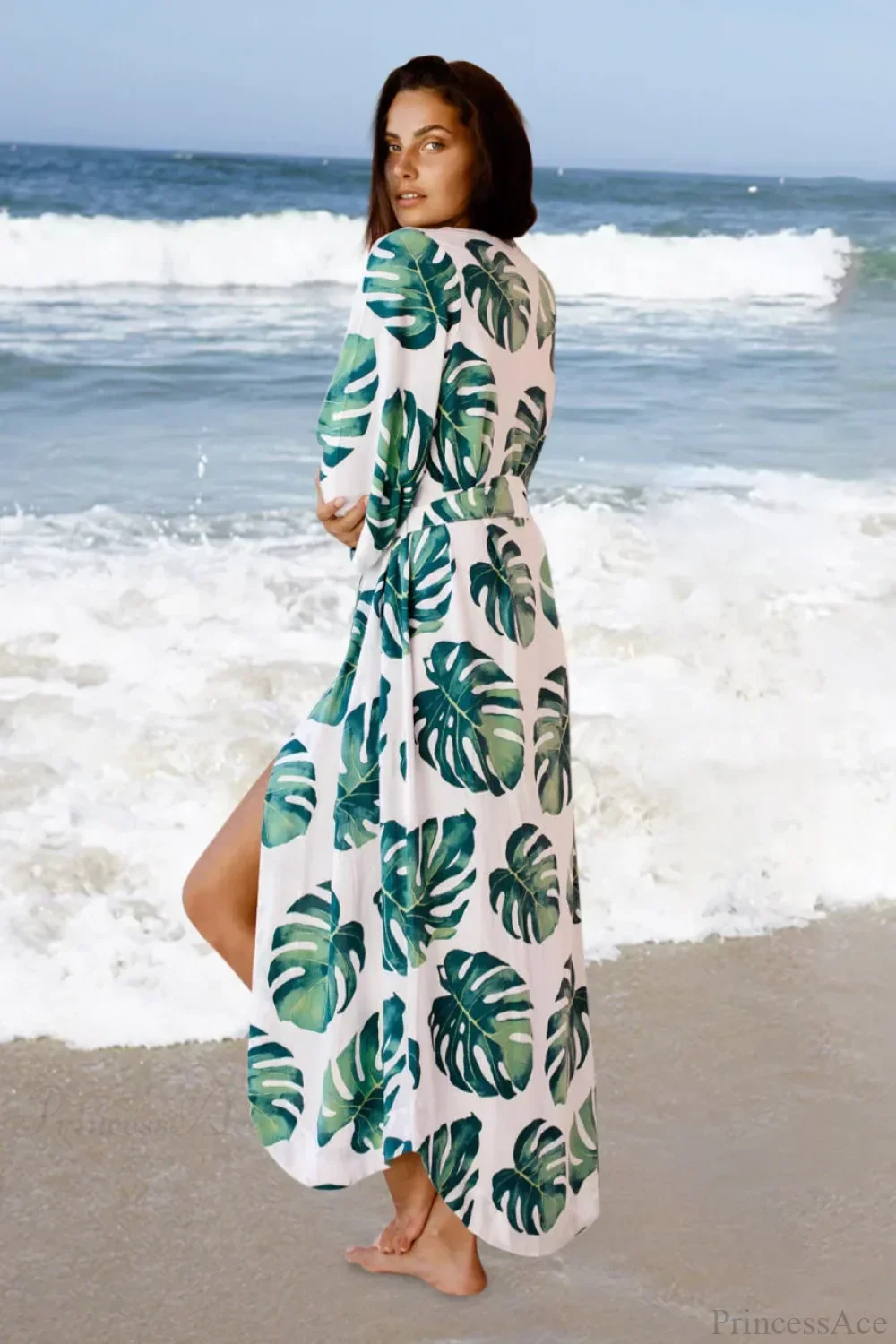 Cotton Kimono Floral Printed Boho Beach Cover Up - Image 5