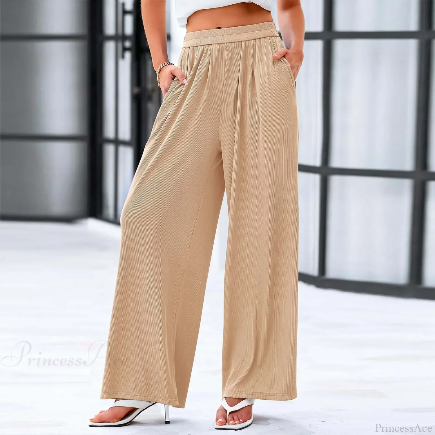 Cotton Linen Loose Casual Pocket Pants - Image 2
